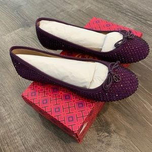 NEW Tory Burch Chelsea Ballet Flat in Boysenberry